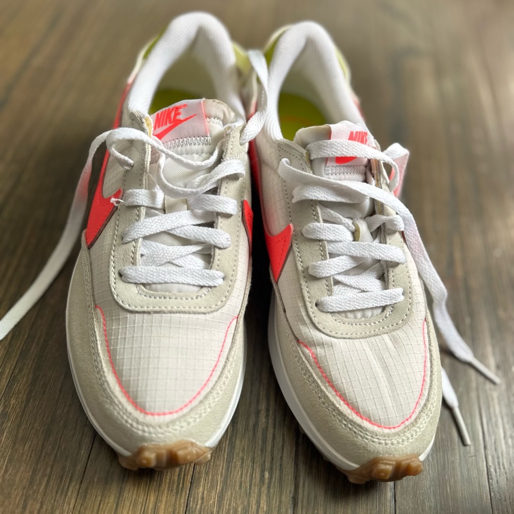 Nike Off-White and Neon Pink Sneakers